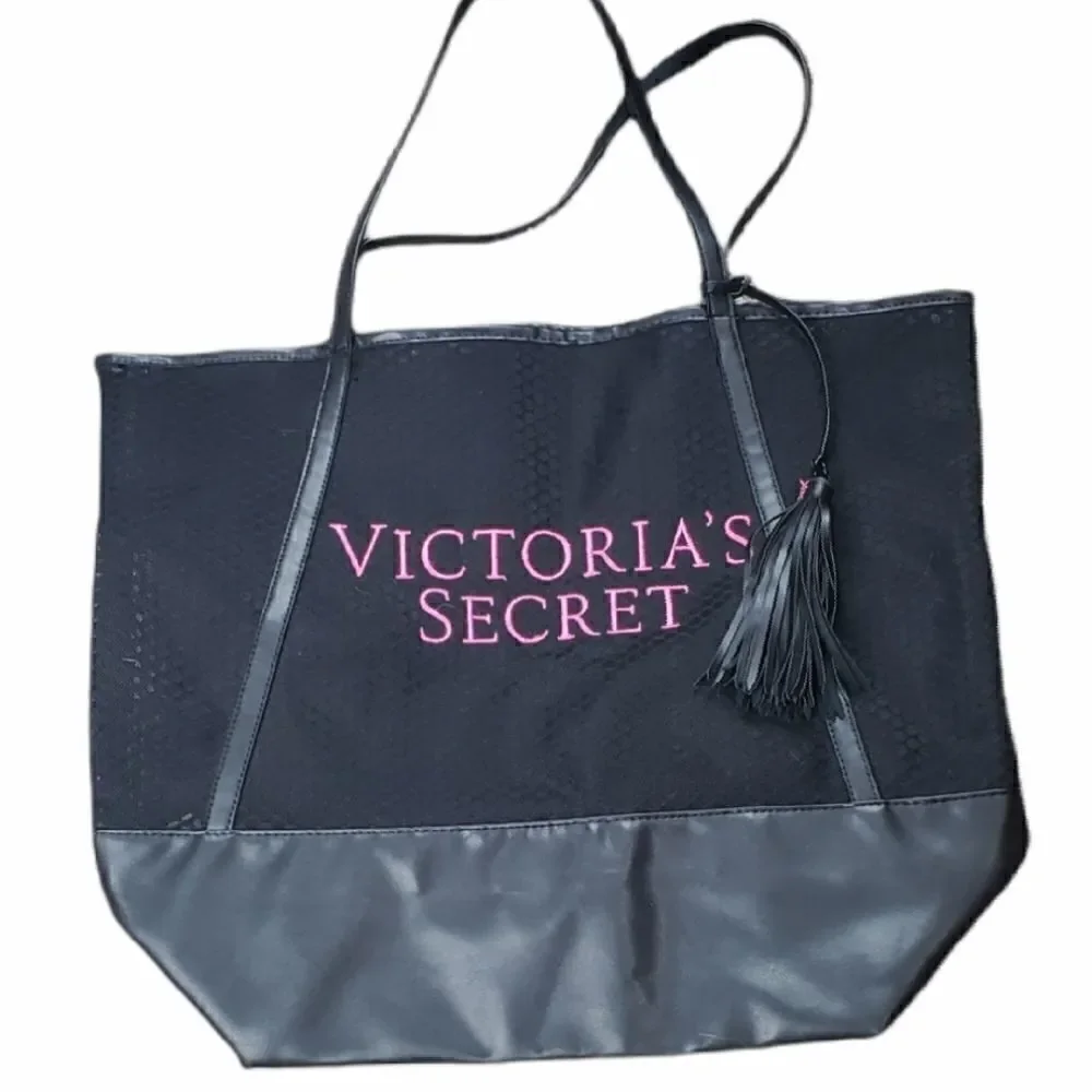 Victoria's Secret Black & Pink Tote Bag